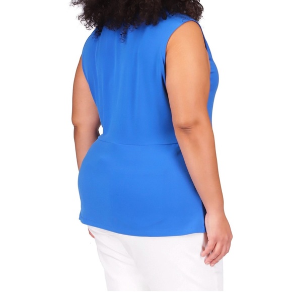 Michael Kors Plus Size Ring Twist Sleeveless Top - Picture 9 of 10